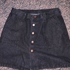 Black Jean Skirt